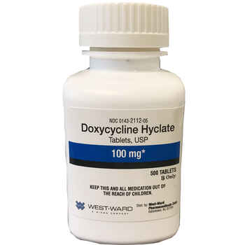 Doxycycline Hyclate 100 mg (sold per tablet) product detail number 1.0