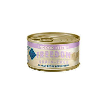 Blue Buffalo BLUE Freedom Kitten Grain-Free Indoor Chicken Recipe Wet Cat Food 3 oz Can - Case of 24 product detail number 1.0