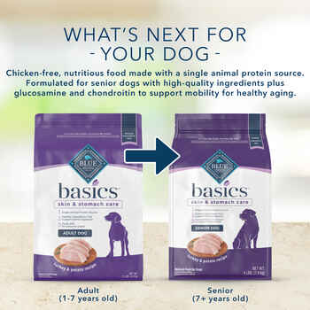 Blue Buffalo BLUE Basics Adult Skin & Stomach Care Grain-Free Salmon & Potato Recipe Dry Dog Food 4 lb Bag
