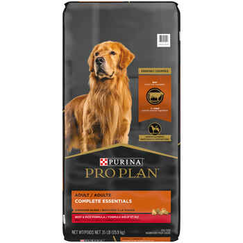 Purina Pro Plan Adult Complete Essentials Shredded Blend Beef & Rice Formula Dry Dog Food 35 lb Bag product detail number 1.0