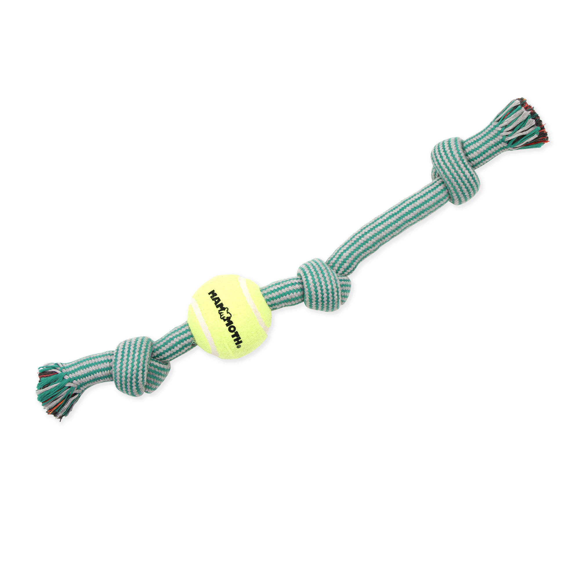 Mammoth EXTRA 3 Knot Tug with Tennis Ball, Color Varies