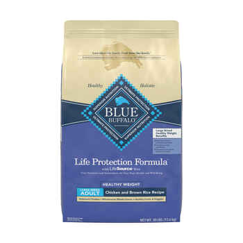 Blue Buffalo Life Protection Formula Large Breed Adult Healthy Weight Chicken and Brown Rice Recipe Dry Dog Food 30 lb Bag product detail number 1.0
