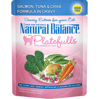 Natural Balance® Original Ultra™ Platefulls® Salmon, Tuna, & Crab Recipe in Gravy Wet Cat Food 3 oz - Case of 24 product detail number 1.0