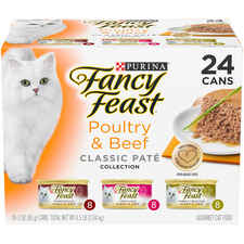 Fancy Feast Classic Pate Poultry & Beef Variety Pack Wet Cat Food  3 oz. Cans - Case of 24-product-tile