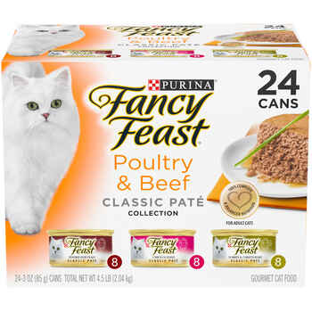 Fancy Feast Classic Pate Poultry & Beef Variety Pack Wet Cat Food  3 oz. Cans - Case of 24 product detail number 1.0