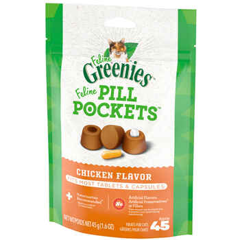 Greenies Pill Pockets Feline Chicken Flavor For Cats Tablets and Capsules