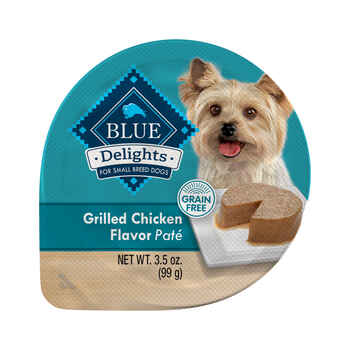 Blue Buffalo BLUE Delights Adult Grilled Chicken Flavor in Savory Juices Small Breed Wet Dog Food 3.5 oz Cup - Case of 12 product detail number 1.0
