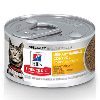 Hill's Science Diet Adult Urinary Hairball Control Savory Chicken Entrée Wet Cat Food - 2.9 oz Cans - Case of 24 product detail number 1.0