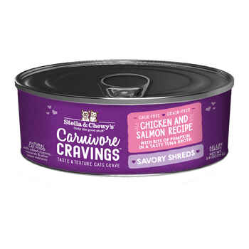 Stella & Chewy's Savory Shreds Chicken & Salmon Flavored Shredded Wet Cat Food 2.8 oz Cans - Case of 24 product detail number 1.0