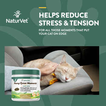 NaturVet Hemp Quiet Moments Plus Hemp Seed Supplement for Cats