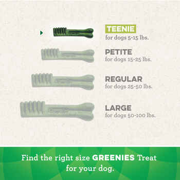 GREENIES Original TEENIE Natural Dental Dog Treats - 12 oz. Pack (43 Treats)