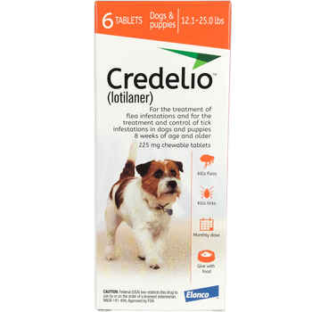 Credelio Chewable Tablet 12.1-25 lbs 6 pk product detail number 1.0