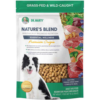 Dr. Marty Nature's Blend Essential Wellness Premium Origin Wild Caught and Grass Fed Premium Freeze-Dried Raw Dog Food 16 oz Bag product detail number 1.0