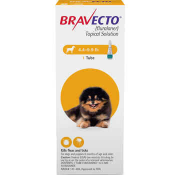 Bravecto Topical for Dogs Toy Dog 4.4-9.9 lbs 2 dose product detail number 1.0