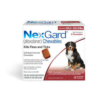 NexGard® (afoxolaner) Chewables 60 to 121 lbs, 6pk product detail number 1.0