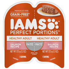 Iams Perfect Portions Healthy Adult Salmon Pate Wet Cat Food Tray-product-tile