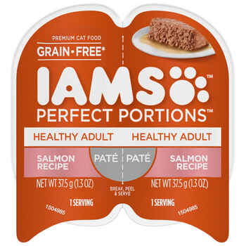 Iams Perfect Portions Healthy Adult Salmon Pate Wet Cat Food Tray 2.6-oz, case of 24 product detail number 1.0