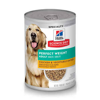 Hill's Science Diet Adult Perfect Weight Chicken & Vegetable Entrée Wet Dog Food - 12.8 oz Cans - Case of 12 product detail number 1.0