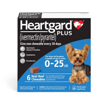 Heartgard Plus Chewables 6pk Blue 1-25 lbs product detail number 1.0