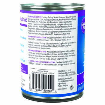 Wellness Limited Ingredient Diet Turkey & Potato for Dogs 12 12.5oz Cans