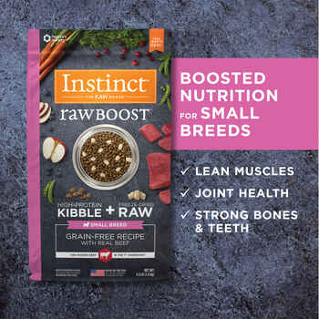 Instinct Raw Boost Small Breed Grain-Free Real Beef Recipe High Protein Freeze-Dried Raw Dry Dog Food - 10 lb Bag