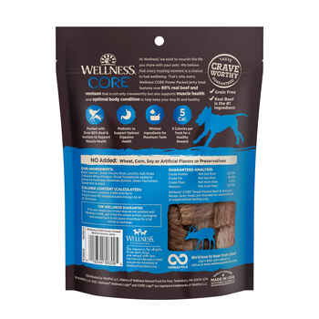 Wellness Core Grain Free Pure Beef Venison Jerky for Dogs