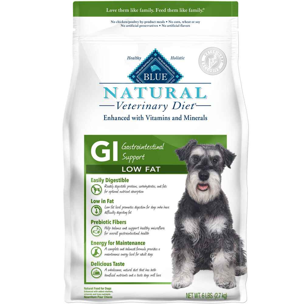 Blue Natural Veterinary Diet Gi Gastrointestinal Support Low Fat Dry Dog Food 1800petmeds
