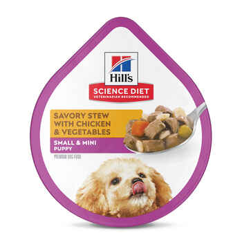 Hill's Science Diet Puppy Small & Mini Breed Savory Stew with Chicken & Vegetables Wet Dog Food - 3.5 oz Trays - Case of 12 product detail number 1.0