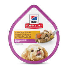 Hill's Science Diet Puppy Small & Mini Breed Savory Stew with Chicken & Vegetables Wet Dog Food-product-tile