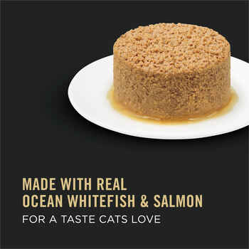 Purina Pro Plan Senior Adult 7+ Prime Plus Ocean Whitefish & Salmon Entree Grain-Free Classic Wet Cat Food 3 oz Cans (Case of 24)