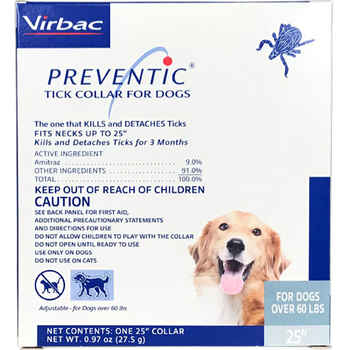 Preventic Amitraz Tick Collar for Dogs 25" Over 60 lbs product detail number 1.0