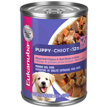 Eukanuba Puppy Mixed Grill Chicken & Beef Dinner in Gravy Canned Food 12 12.5oz cans product detail number 1.0