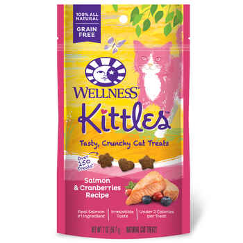 Wellness Kittles Salmon & Cranberries Recipe Crunchy Cat Treats 2 oz Bag product detail number 1.0