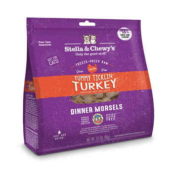 Stella & Chewy's Tummy Ticklin' Turkey Dinner Morsels Freeze-Dried Raw Cat Food 3.5 oz Bag product detail number 1.0