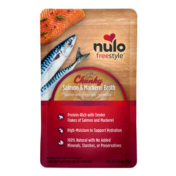Nulo FreeStyle Chunky Salmon & Mackerel Broth Cat Food 24 2.8oz pouches product detail number 1.0