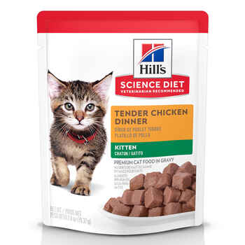 Hill's Science Diet Kitten Tender Chicken Dinner Wet Cat Food Pouches - 2.8 oz Pouches - Pack of 24 product detail number 1.0