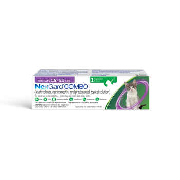 NexGard COMBO for Cats 1.8-5.5 lbs. (Purple Box) 1 Dose (1 Month Supply) product detail number 1.0
