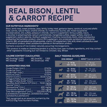 Canidae PURE Grain Free Bison, Lentil & Carrot Recipe Dry Dog Food 10 lb Bag