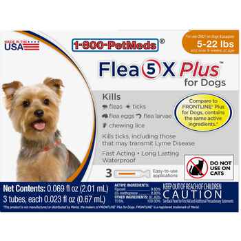 Flea5X Plus 3pk Dogs 5-22 lbs product detail number 1.0