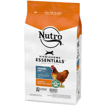 Nutro Wholesome Essentials Senior Cat Chicken and Brown Rice Dry Cat Food 5-lb