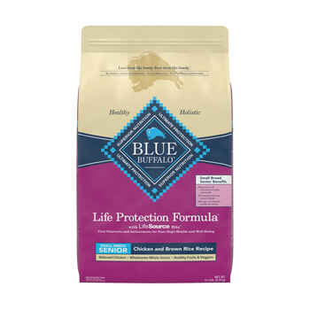 Blue Buffalo Life Protection Formula Small Breed Senior Chicken and Brown Rice Recipe Dry Dog Food 15 lb Bag product detail number 1.0