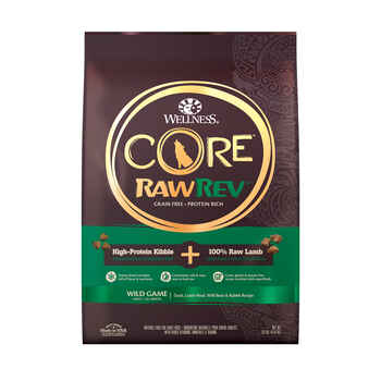 Wellness CORE RawRev Grain Free Wild Game and 100% Raw Lamb Recipe Dry Dog Food 10 lb Bag product detail number 1.0