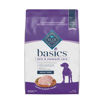 Blue Buffalo Basics Adult Skin & Stomach Care Turkey & Potato Recipe Dry Dog Food 11 lb Bag product detail number 1.0