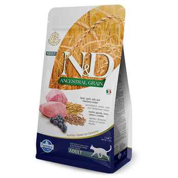 Farmina N&D Ancestral Grain Adult Lamb & Blueberry Dry Cat Food 3.3 lb Bag product detail number 1.0