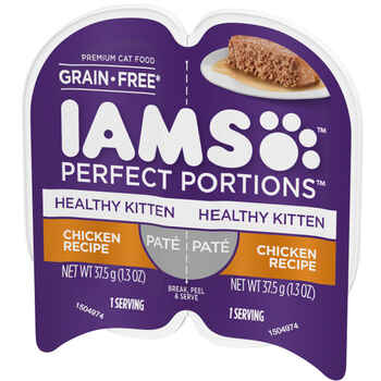 Iams Perfect Portions Healthy Kitten Chicken Wet Cat Food 2.6-oz, case of 24
