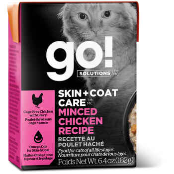 Petcurean Go! Skin & Coat Care Minced Chicken Recipe Wet Cat Food 6.4-oz, case of 24 product detail number 1.0