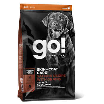 Petcurean Go! Solutions Skin + Coat Care Salmon Recipe with Grains Large Breed Adult Dry Dog Food 12 lb Bag product detail number 1.0