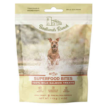 Badlands Ranch Superfood Bites 100% Salmon Freeze Dried Raw Dog Treats 4 oz Bag product detail number 1.0