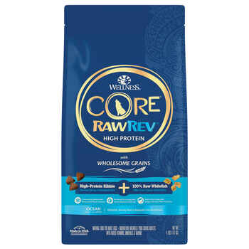 Wellness CORE RawRev Wholesome Grains Ocean and 100% Raw Fish Recipe Dry Dog Food 4 lb Bag product detail number 1.0