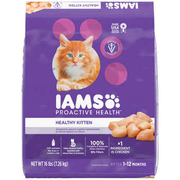 Iams ProActive Health Kitten Chicken Recipe Dry Cat Food 16 lb product detail number 1.0